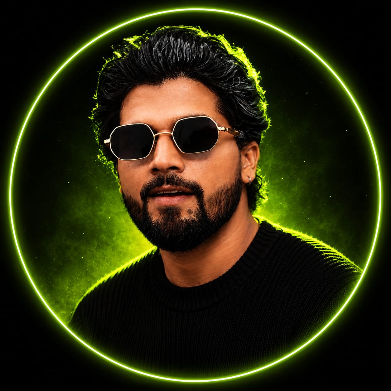 Digital Axay brand mark — portrait of Axay